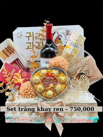 Set Trắng Khay Ren